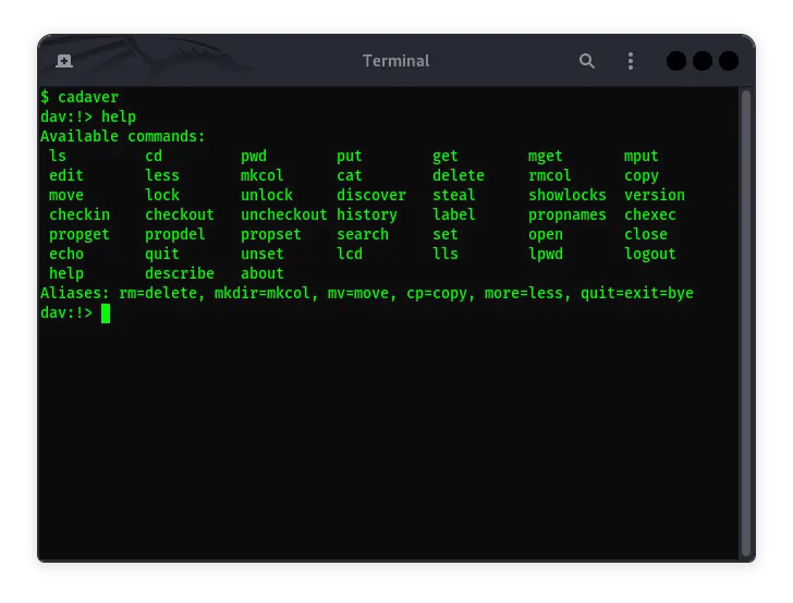 Cadaver di Kali Linux: Panduan Penggunaan dan Fitur