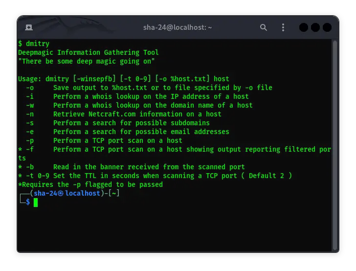 Dmitry: Network Information Tools in Kali Linux