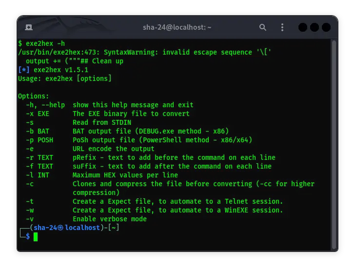 Panduan Lengkap Menggunakan exe2hex di Kali Linux