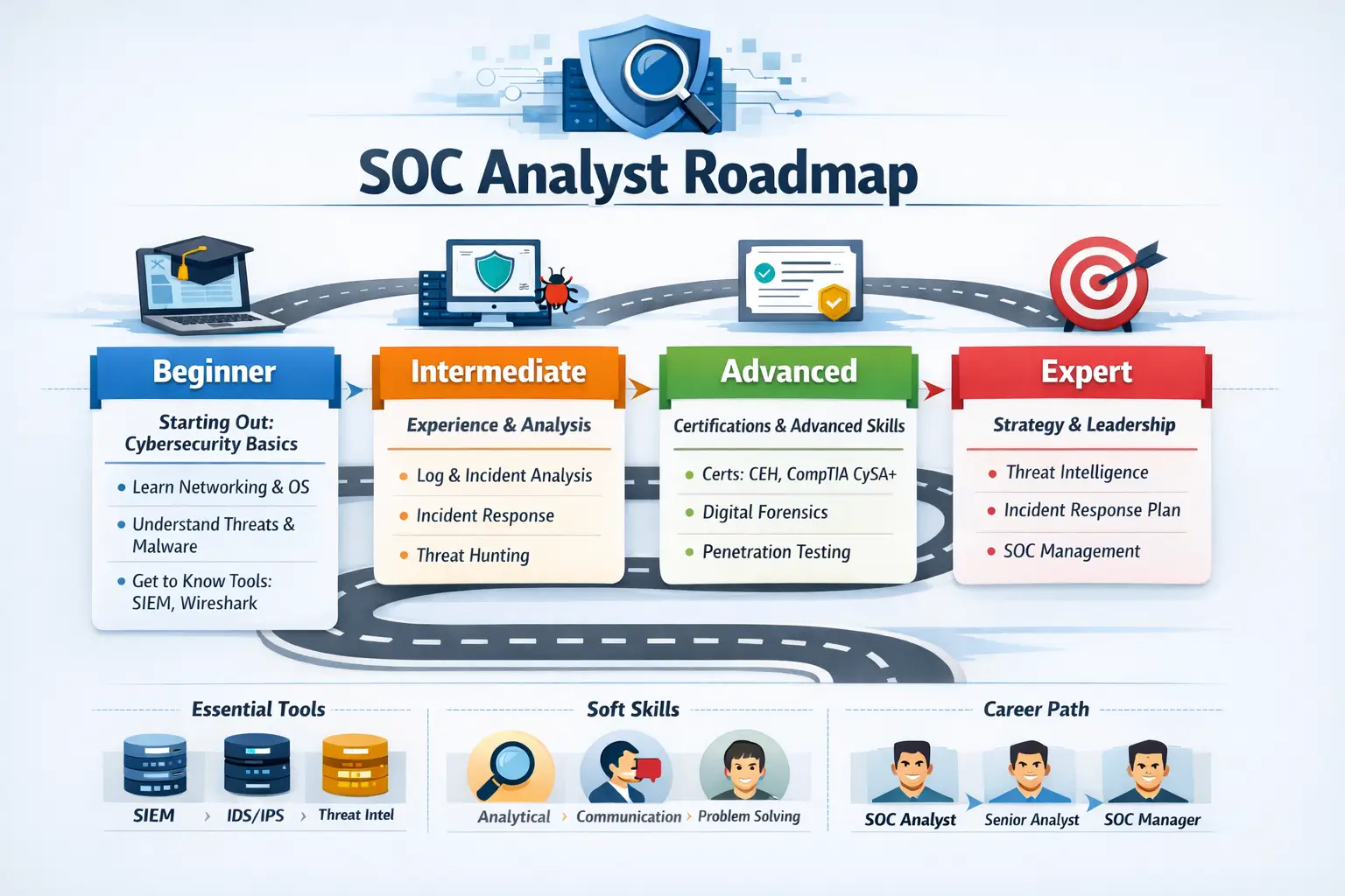 SOC Analyst Roadmap: Panduan Lengkap Menjadi Analis Keamanan Siber